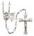 Saint Sebastian and Track & Field-Woman Rosary with Crystal Beads