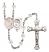 Saint Sebastian and Gymnastics Rosary with Crystal Beads