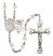 Saint Sebastian and Choir Rosary with Crystal Beads