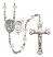 Saint Sebastian and Karate Rosary with Crystal Beads