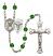 Saint Agatha and Nurse Rosary with Emerald Beads