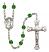 Saint Augustine Engravable Rosary with Emerald Beads