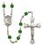 Saint Benjamin Engravable Rosary with Emerald Beads