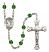 Saint Cecilia Engravable Rosary with Emerald Beads