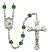 Saint Bernadette Engravable Rosary with Emerald Beads