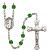 Saint Brendan the Navigator Engravable Rosary with Emerald Beads