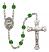 Saint Catherine Laboure Engravable Rosary with Emerald Beads