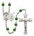 Saint Christopher and Air Force Rosary with Emerald Beads