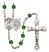 Saint Christopher and EMT Rosary with Emerald Beads