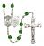 Saint Christopher and Army Rosary with Emerald Beads