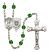 Saint Christopher and Coast Guard Rosary with Emerald Beads