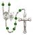 Saint Christopher and Marines Rosary with Emerald Beads