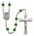 San Cristobal Engravable Rosary with Emerald Beads