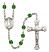 Saint Dominic de Guzman Engravable Rosary with Emerald Beads