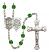 Saint George and EMT Rosary with Emerald Beads