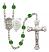 Saint George and Army Rosary with Emerald Beads