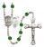 Saint George and Nat'l Guard Rosary with Emerald Beads