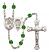 Saint Joan of Arc and Nat'l Guard Rosary with Emerald Beads