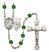 Saint Joseph of Cupertino Rosary with Emerald Beads