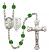 Saint Luke the Apostle and Doctor Rosary with Emerald Beads