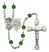 Saint Michael and EMT Rosary with Emerald Beads