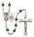 Saint Michael and Marines Rosary with Emerald Beads