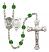 Saint Michael and Nat'l Guard Rosary with Emerald Beads