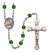 Virgen de la Divina Providencia Engravable Rosary with Emerald Beads