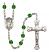 Saint Richard Engravable Rosary with Emerald Beads