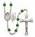 Scapular Engravable Rosary with Emerald Beads