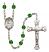 Saint Juan Diego Engravable Rosary with Emerald Beads