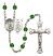 Guardian Angel and Air Force Rosary with Emerald Beads