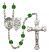 Guardian Angel and EMT Rosary with Emerald Beads