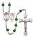 Saint Sebastian and Golf Rosary with Emerald Beads