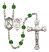 Saint Sebastian and Ice Hockey Rosary with Emerald Beads