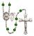 Saint Sebastian and Swimming Rosary with Emerald Beads