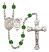 Saint Sebastian and Wrestling Rosary with Emerald Beads