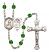 Saint Sebastian and Track & Field Rosary with Emerald Beads