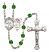 Saint Sebastian and Field Hockey Rosary with Emerald Beads