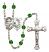 Saint Cecilia and Marching Band Rosary with Emerald Beads