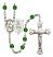 Saint Kateri and Equestrian Rosary with Emerald Beads