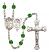 Saint Sebastian and Volleyball Rosary with Emerald Beads