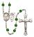 Saint Sebastian and Fishing Rosary with Emerald Beads