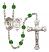 Saint Sebastian and Archery Rosary with Emerald Beads