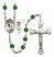 Saint Christopher and Archery Rosary with Emerald Beads