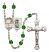 Saint Christopher and Fishing Rosary with Emerald Beads