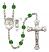 Saint Christopher and Water Polo-Men Rosary with Emerald Beads