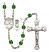 Saint CHRISTOPHER and Water Polo-Women Rosary with Emerald Beads