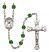 Saint John Neumann Engravable Rosary with Emerald Beads