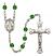 Saint Nino de Atocha Engravable Rosary with Emerald Beads